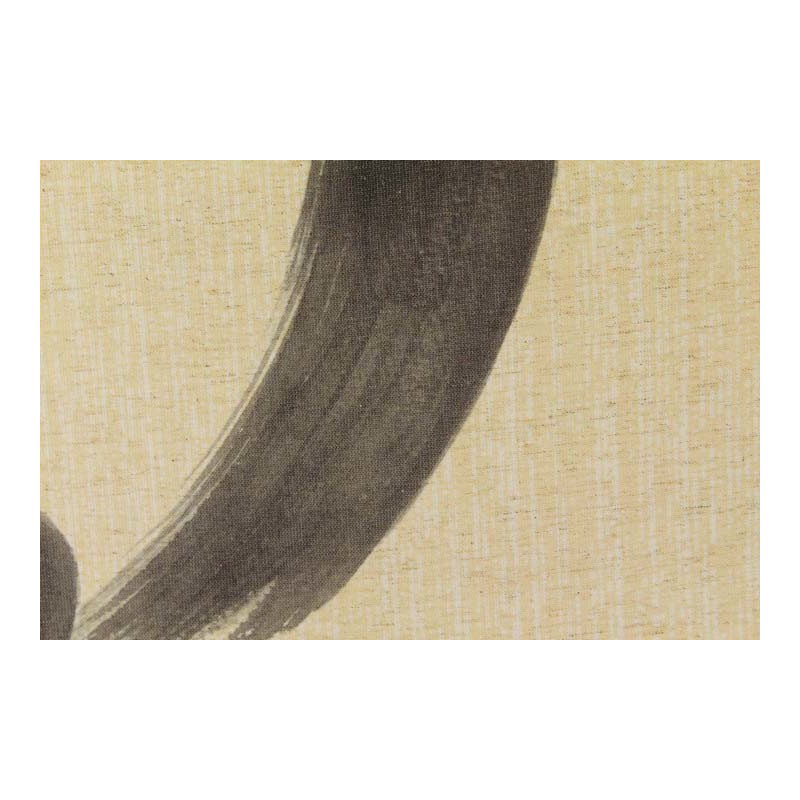 japanese beige hemp noren curtain zen circle 85 x 150 cm ENSÔ