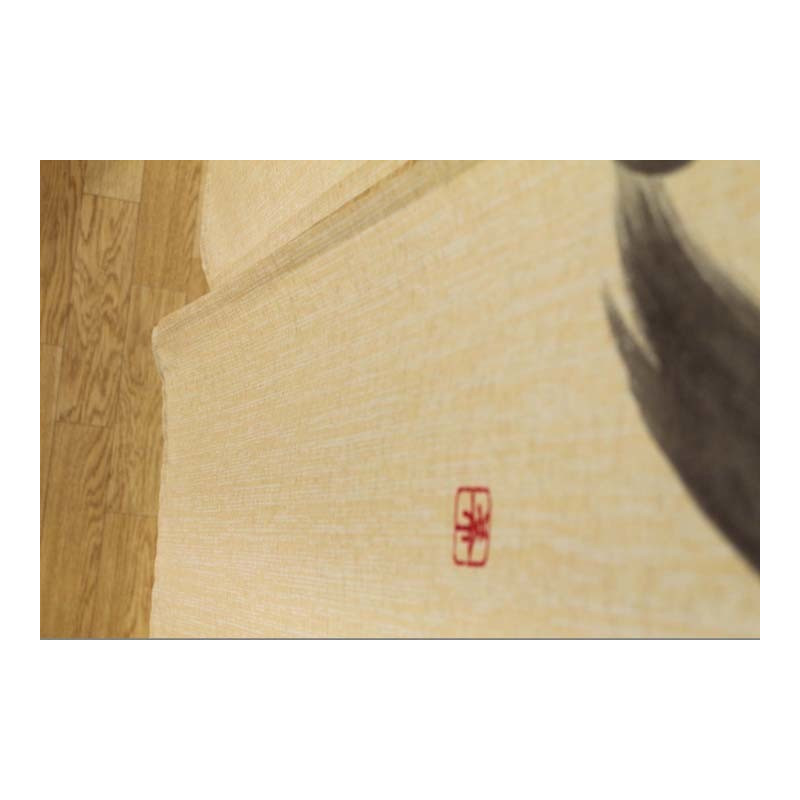 Japanische beige noren vorhang aus Hanf Zen Kreis, ENSÔ, zen-kreis