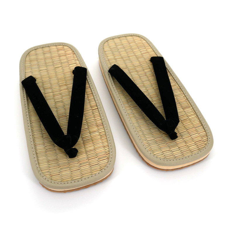par de sandalias japonesas zori, ZORI BK, negro
