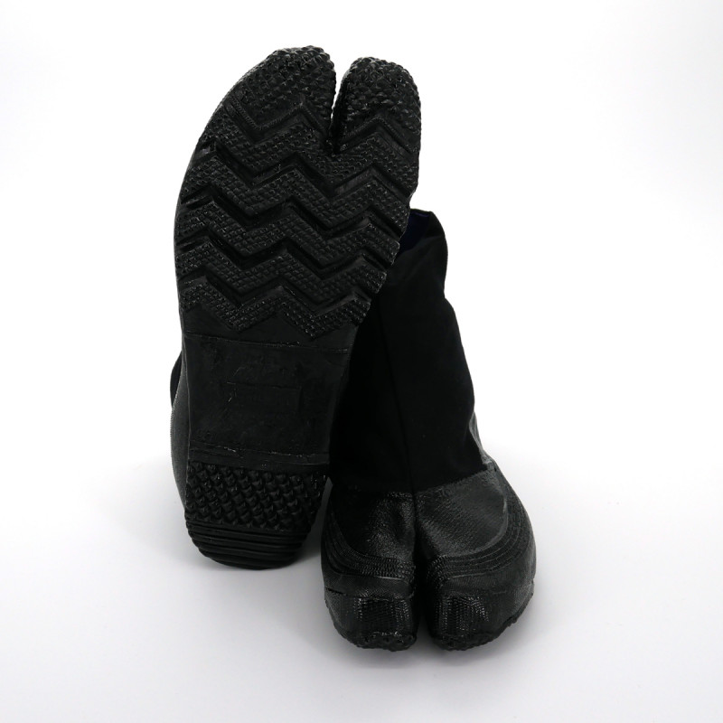 La pareja del dedo del pie reforzado japonés Jikatabi negro, ESK-3, negro