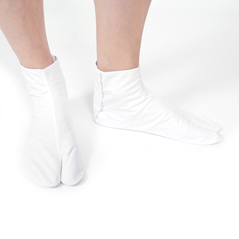 il paio di calzini giapponesi, COTTON TABI, bianco