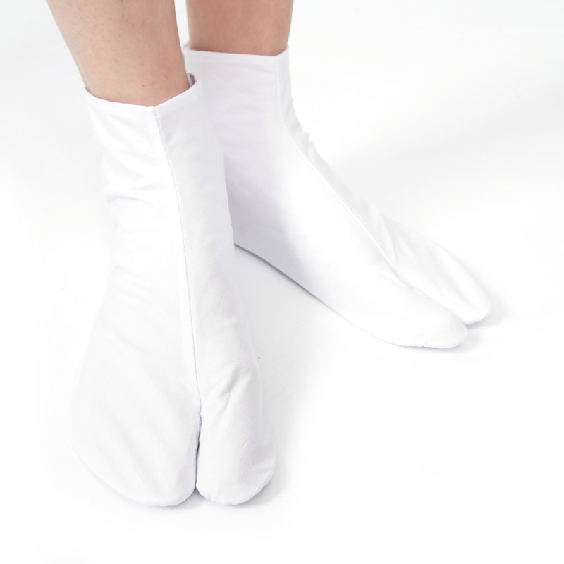 pair of japanese socks, COTTON TABI, white