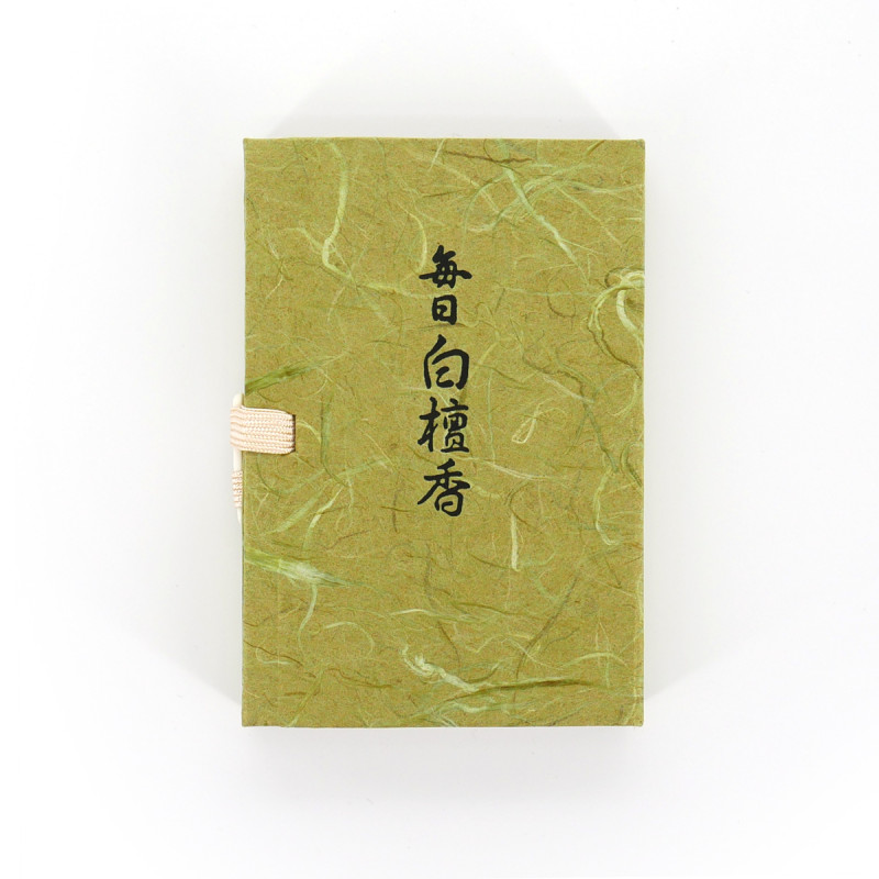 Petit Livre 60 bâtons d'encens, MAINICHI BYAKUDAN, Bois de Santal Blanc