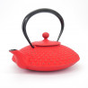 Japanese teapot cast iron, IWACHU KAMBIN 1,2lt, red