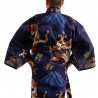 japanischer Herren yukata Kimono - blau, FUJIRYÛ, Drachen und Mount Fuji