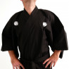 kimono nero giapponese per gli uomini, AOI, Stemma giapponese