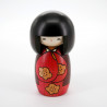 japanische hölzerne Puppe - Kokeshi, KOJITSU, rot