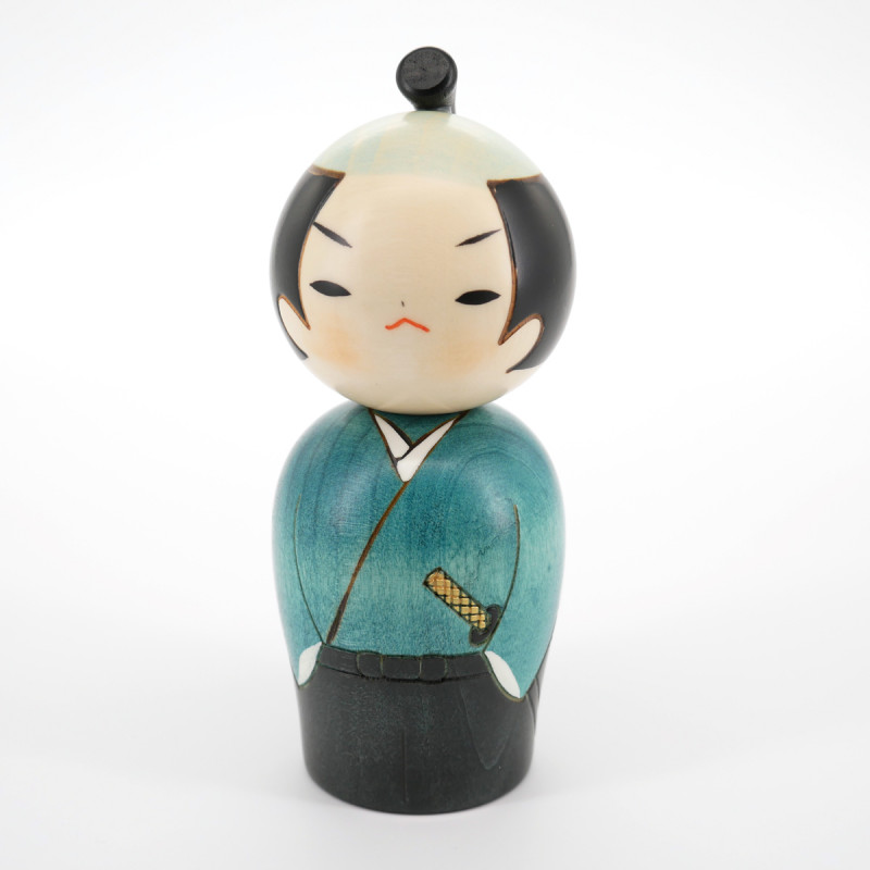 bambola di legno giapponese - kokeshi - Samouraï