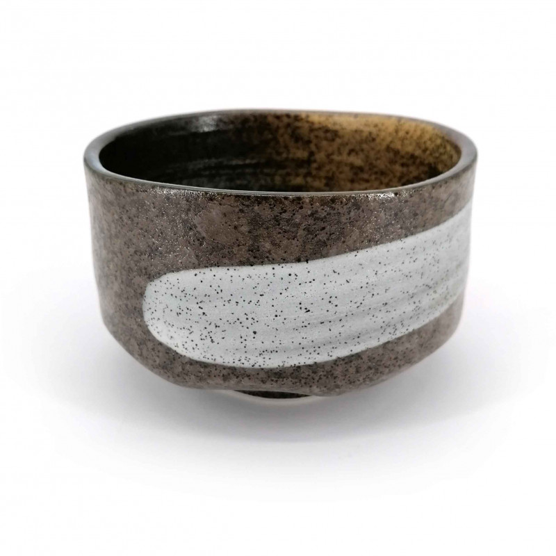 bol japonais à cérémonie du thé - chawan, BARASHI, marron