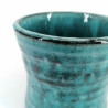 Japanese large cup Ø8,5cm blue turquoise BURUKOHIKI in ceramic