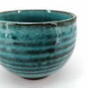 große japanische Tasse Ø10cm blau türkis BURUKOHIKI aus Keramik