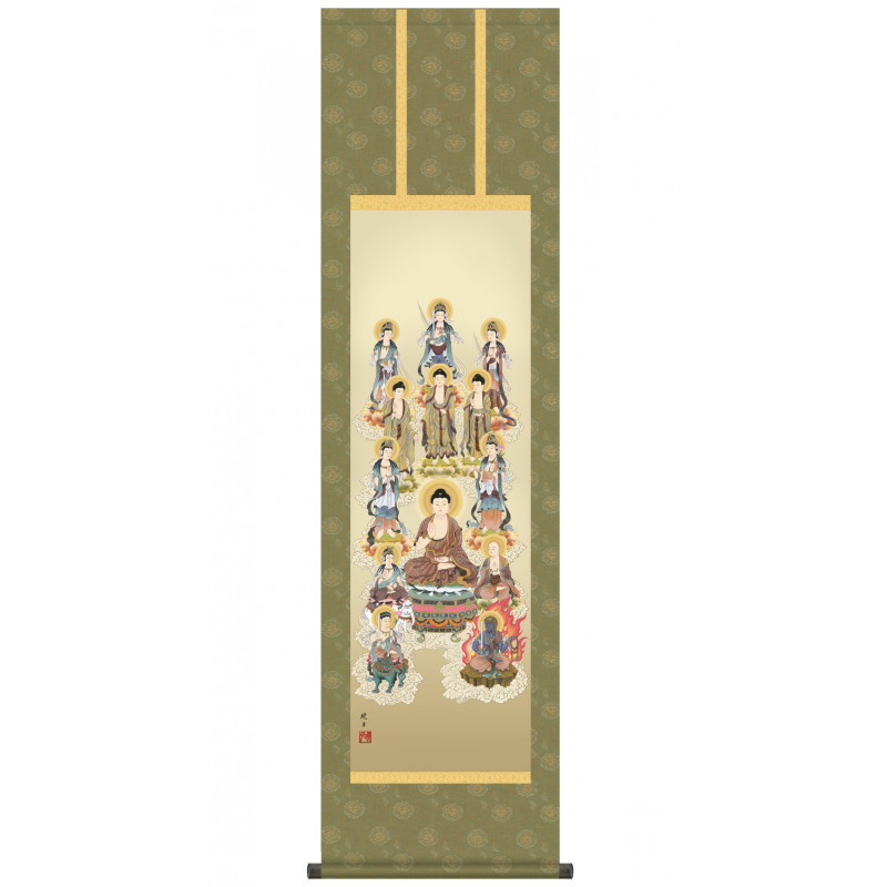 Kakémono Kakejiku Japonais, Symboles bouddhistes - BUKKYOTO