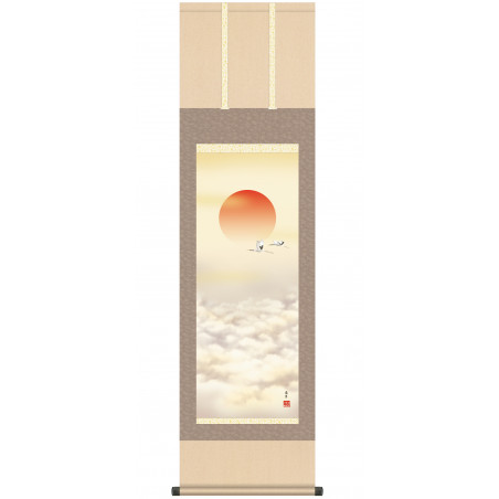 Kakemono giapponese Kakejiku, Tramonto - NICHIBOTSU