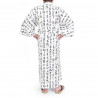 kimono yukata traditionnel japonais blanc en coton sutra HANNYA pour homme
