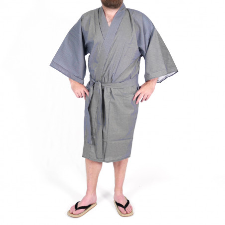 yukata kimono japonés algodón azul, 976H, rasguño