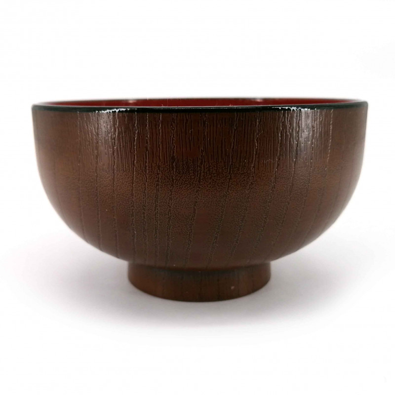 Soup bowl, in imitation wood resin - MOKUZAI