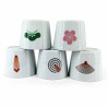 Set di 5 tazze in ceramica giapponese, simboli del Giappone - NIPPON