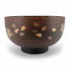 Soup bowl, in imitation wood resin, golden sakura - GORUDENCHERI