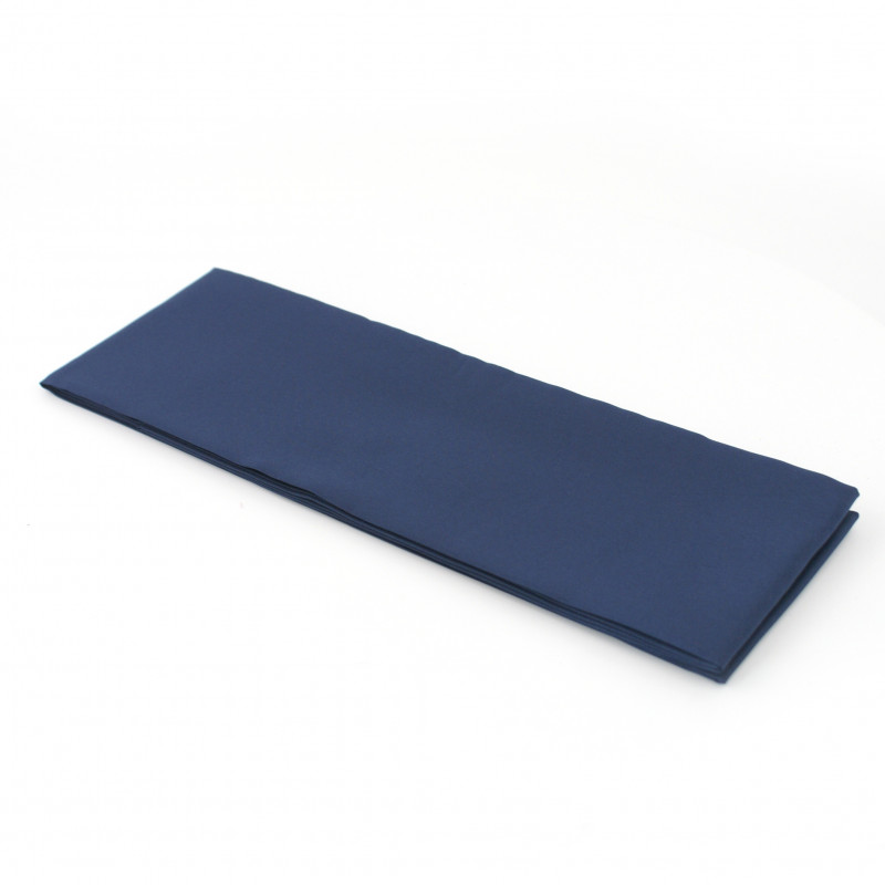Japanese traditional blue obi belt in polyester, OBI
