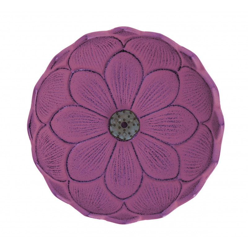 Brûle-encens japonais en fonte violet, IWACHU LOTUS, fleure de lotus