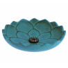 Quemador de incienso japonés de hierro fundido azul, IWACHU LOTUS, flor de loto