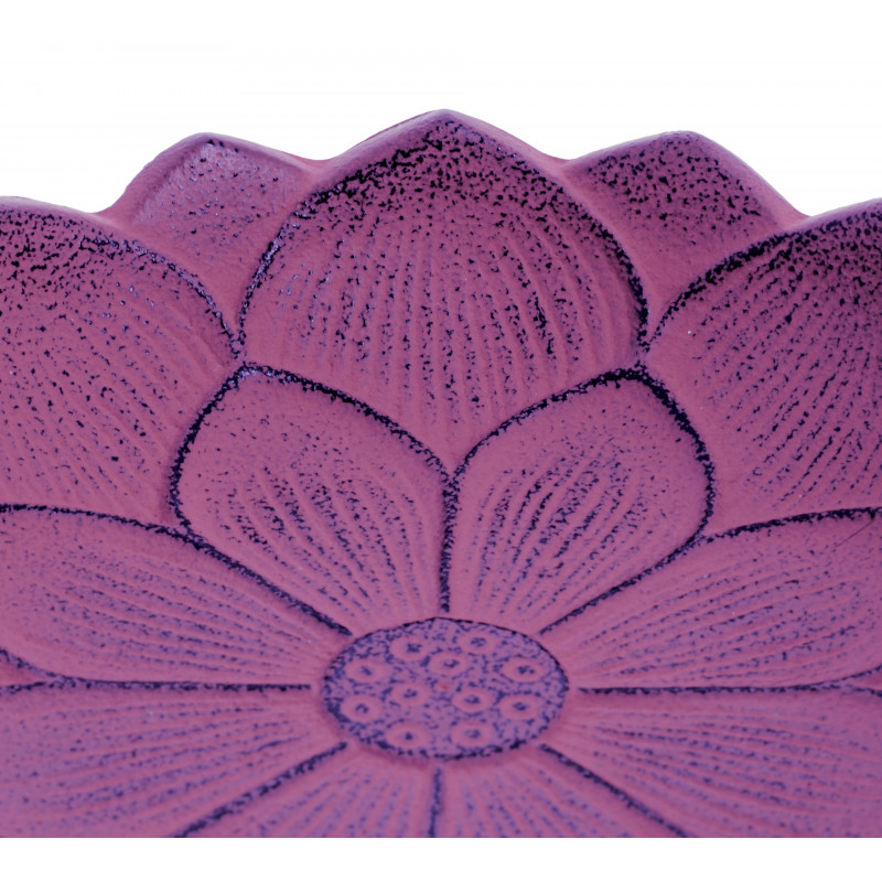 Quemador de incienso japonés de hierro fundido violeta, IWACHU LOTUS, flor de loto
