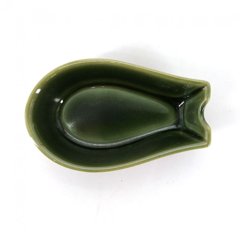Repose-cuillère en céramique, vert - ORIBEGURIN
