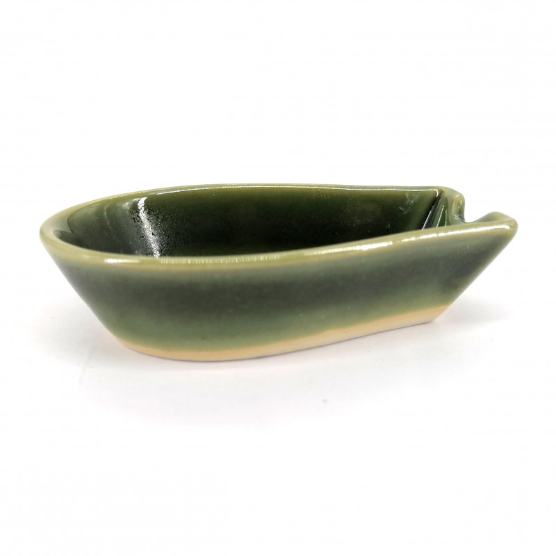 Ceramic spoon rest, green - ORIBEGURIN