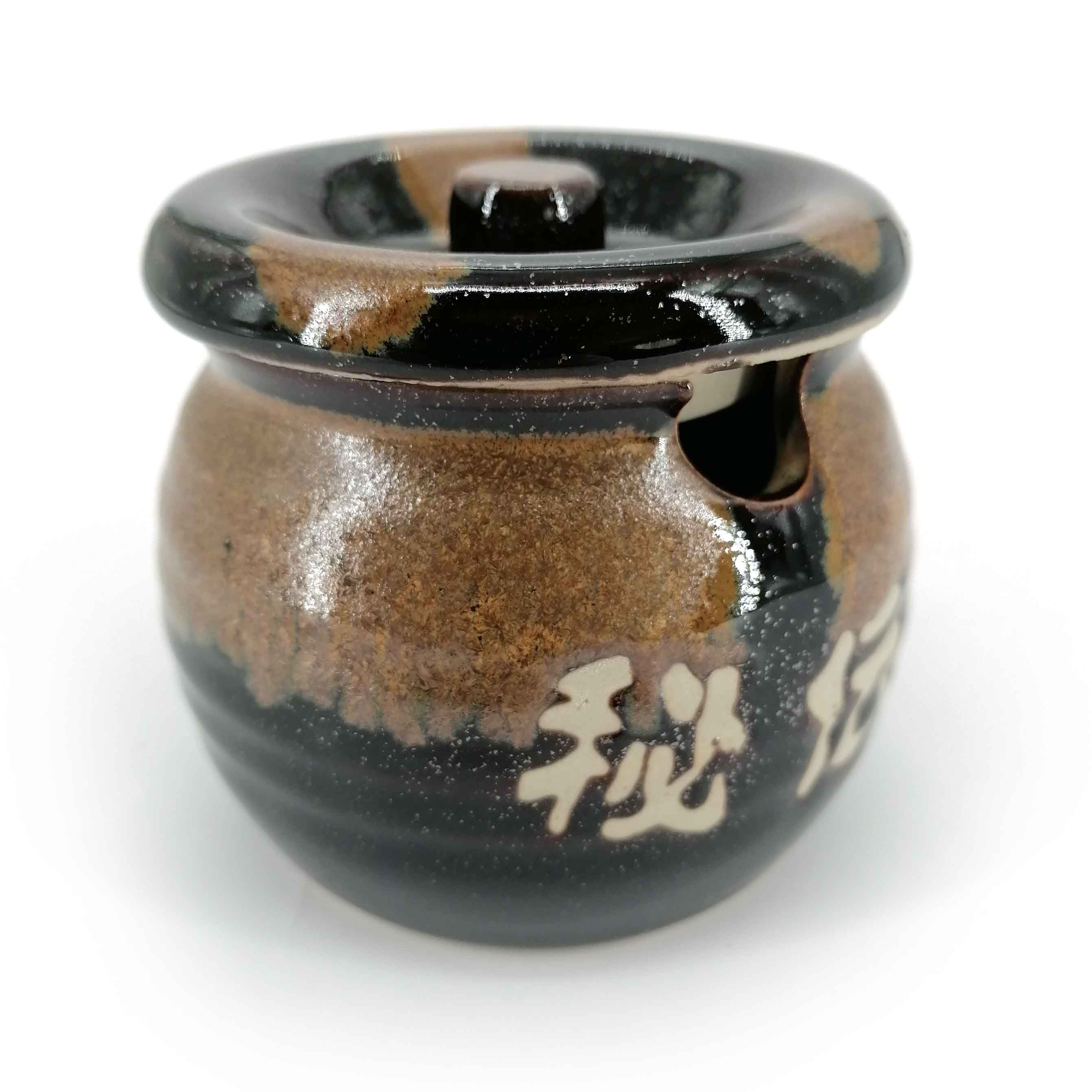 Pot de conservation avec couvercle en bois et récipient de conservation en  porcelaine à motif pot en porcelaine