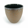 Tazza da tè in ceramica giapponese, marrone, effetto metallico, METARIKKU