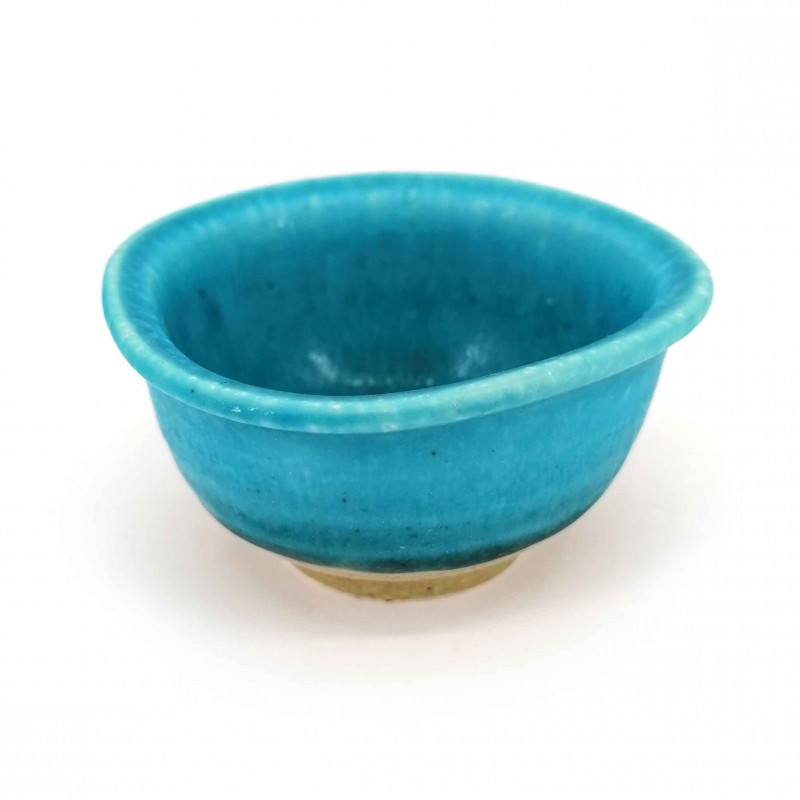 Piccolo contenitore in ceramica giapponese, blu turchese, KAIYO