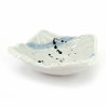 Plato pequeño de cerámica japonesa, blanco, salpicaduras de pintura, TASUKU