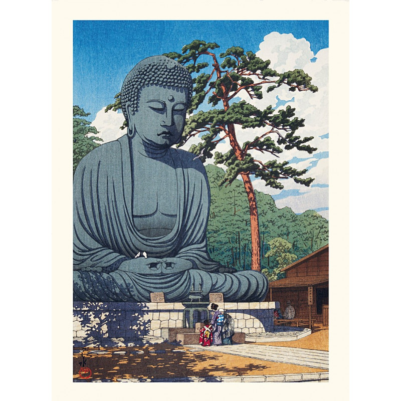 Impresión japonesa, El gran Buda de Kamakura, Kawase Hasui