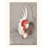 Japanese print, Domestic rooster and hen, Ohara Koson
