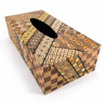 Caja de pañuelos en marquetería tradicional de Yosegi de Hakone, YOSEGI
