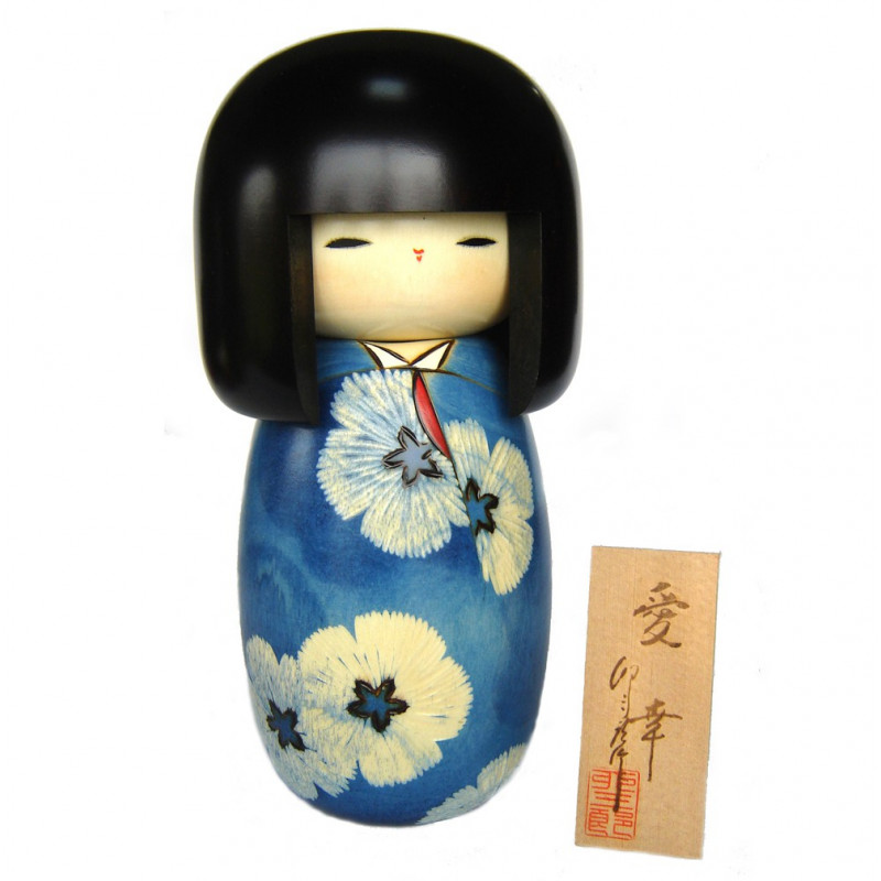 Japanese doll wooden KOKESHI. handmade in Japan - AIKO