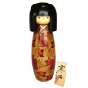 bambola di legno giapponese - kokeshi, KANTSUBAKI, rosso