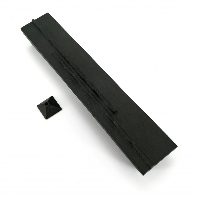 Japanese cast-iron incense holder, HAOCHI cast iron cover, black