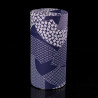 Japanische Teedose aus Washi-Papier, AIZOME Patchwork, blau