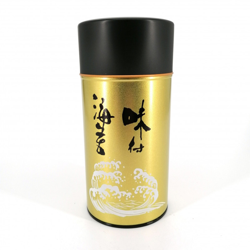 Carrito de té japonés grande de metal, 300 g, dorado, AJITSUKE NORI