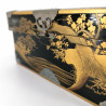 Wooden box containing 4 miniature lacquered furniture, MEIJI Period