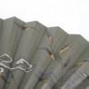 Japanischer grüner Fächer aus Papier und Bambus, MIDORI, 22,5cm