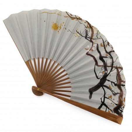 Antico VENTAGLIO GIAPPONESE Vintage Japanese IN LEGNO DI BAMBÙ Bamboo ANNI  40