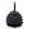 Japanese black cast iron teapot from Japan, ITCHU-DO HAKEME + trivet