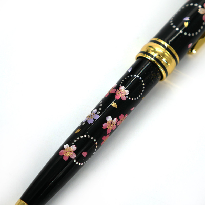 Ballpoint pen, black ink, in a box, sakura flower 133mm KARIN