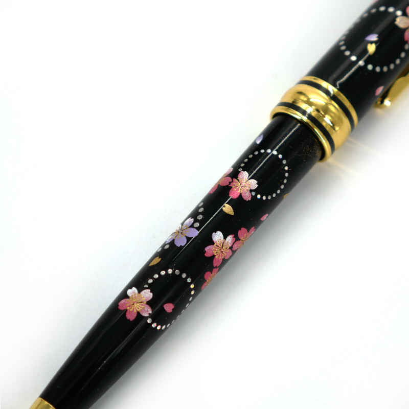 Stylo à bille, encre noir, dans un coffret, fleur de sakura 133mm KARIN