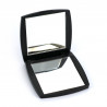 Specchio tascabile quadrato nero giapponese in resina con motivo gru e fiocco di nastri, NOSHITSURU, 7cm