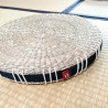 coussin rond japonais Zabuton en paille de riz Ø40 x 3cm