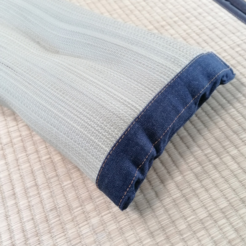 Cuscino giapponese makura in paglia di riso DENIM BLU 50x30cm