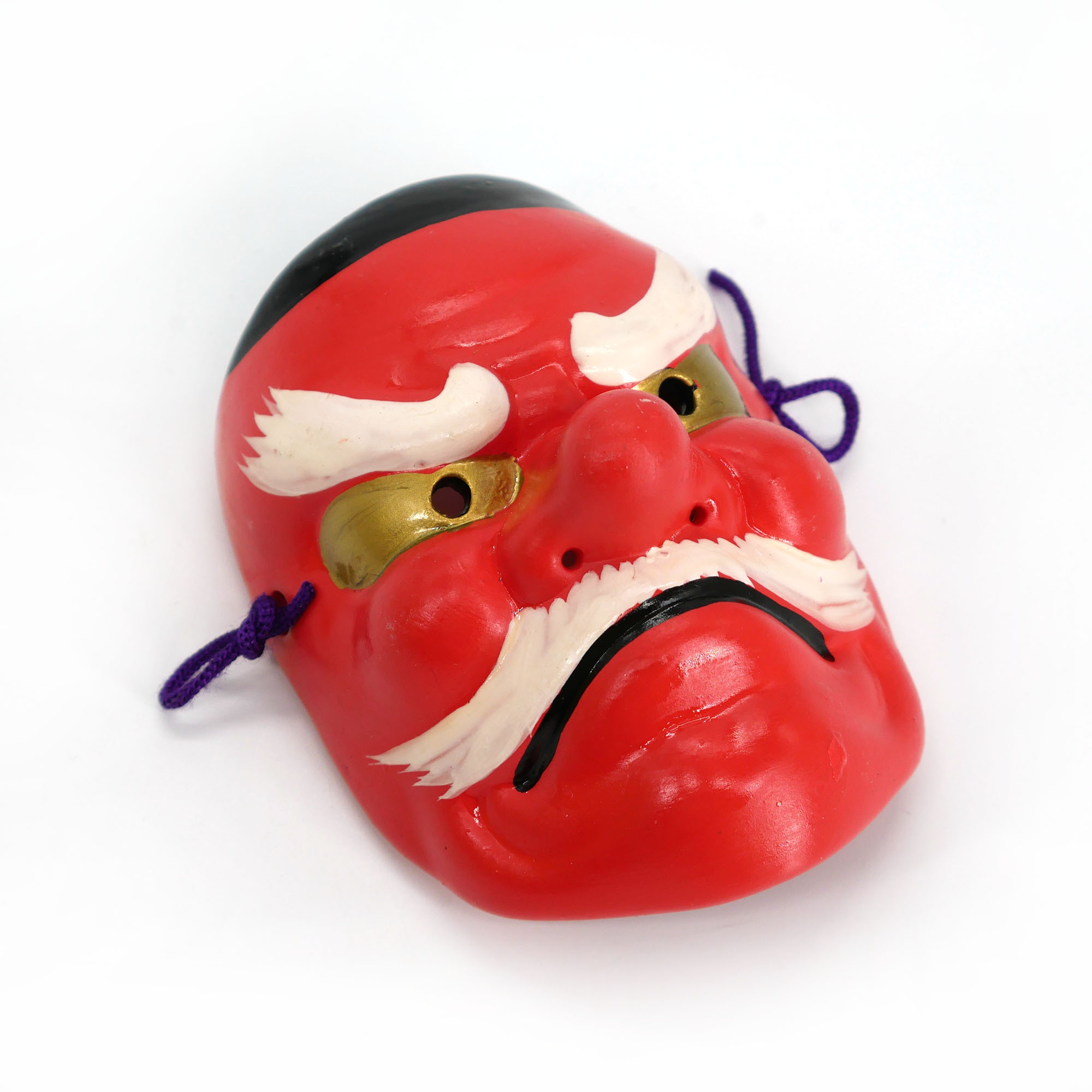Japanese red and white cat mask